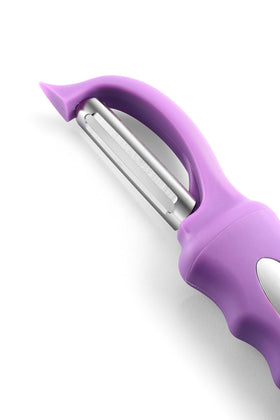Orchid color Spring Chef peeler adds vibrant detail to kitchen tools
