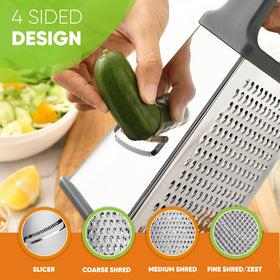 Spring Chef Professional grater bottom with non-slip feet for stability
