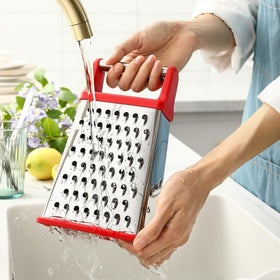 Spring Chef grater non-slip base keeps surface stable during prep.
