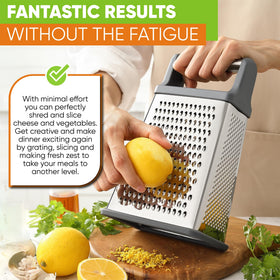 Spring Chef Professional grater on counter ready for potatoes and carrots