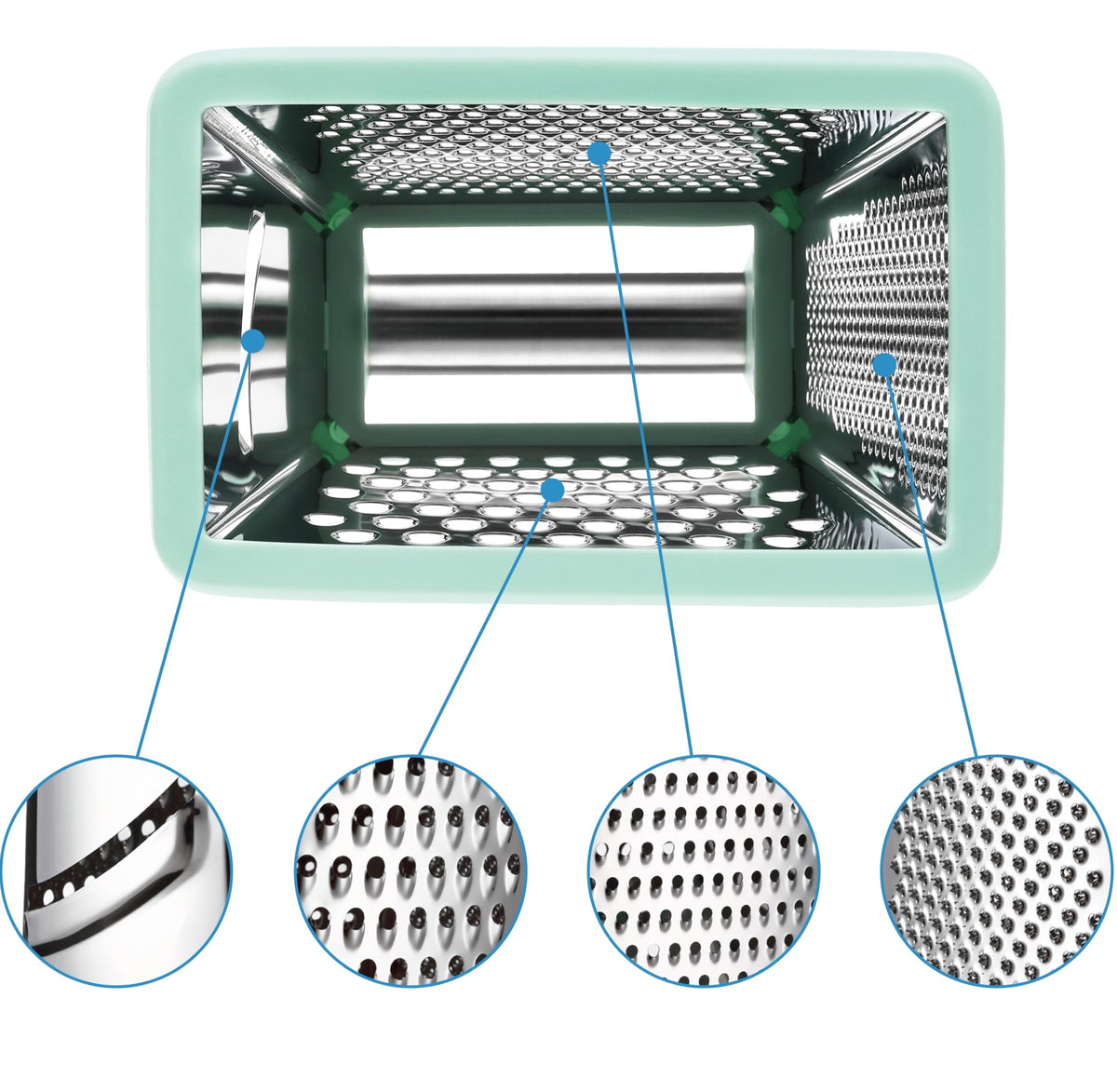 Spring Chef Professional grater used with vegetables and ginger for versatile prep
