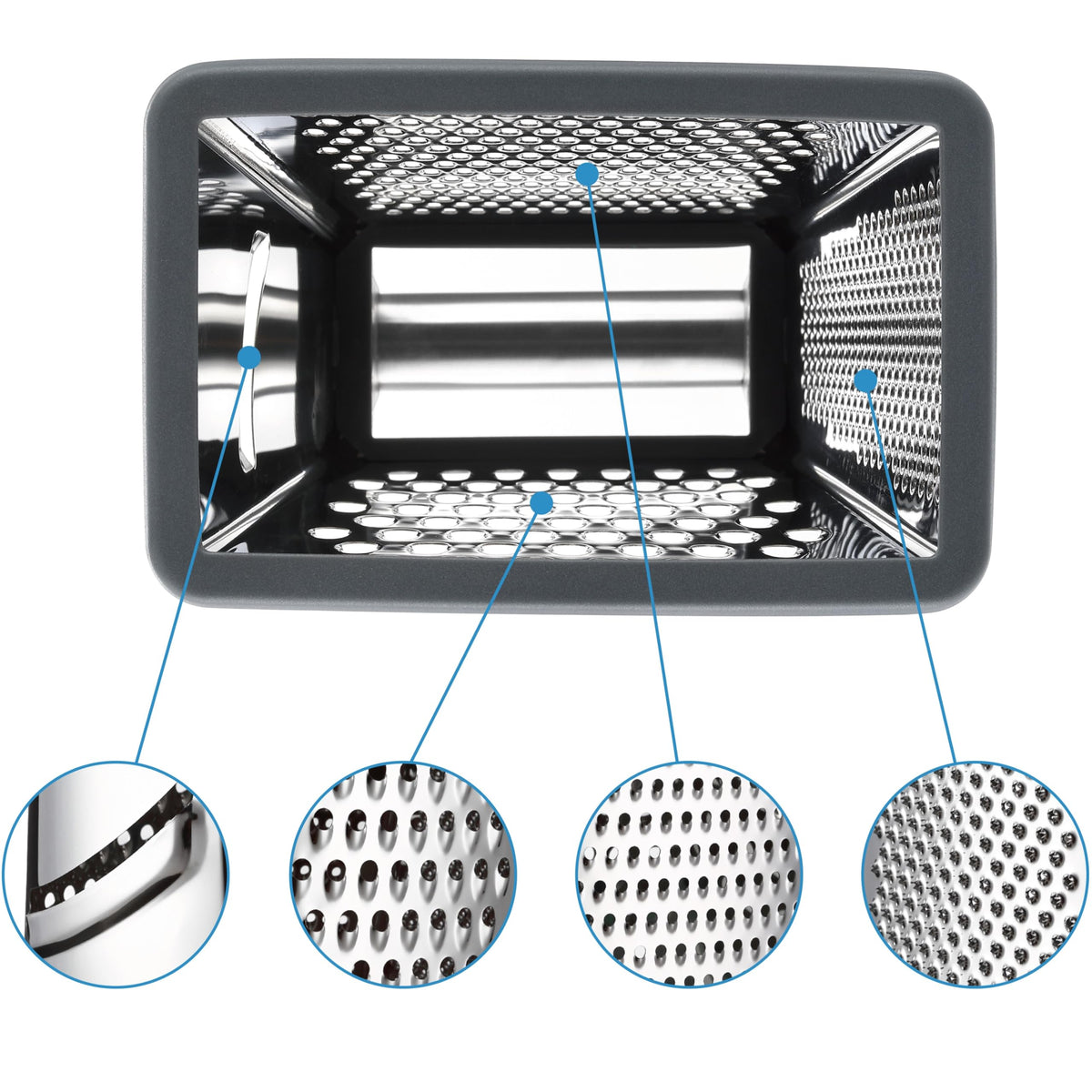 Spring Chef Professional grater wide head for block cheese and soft foods