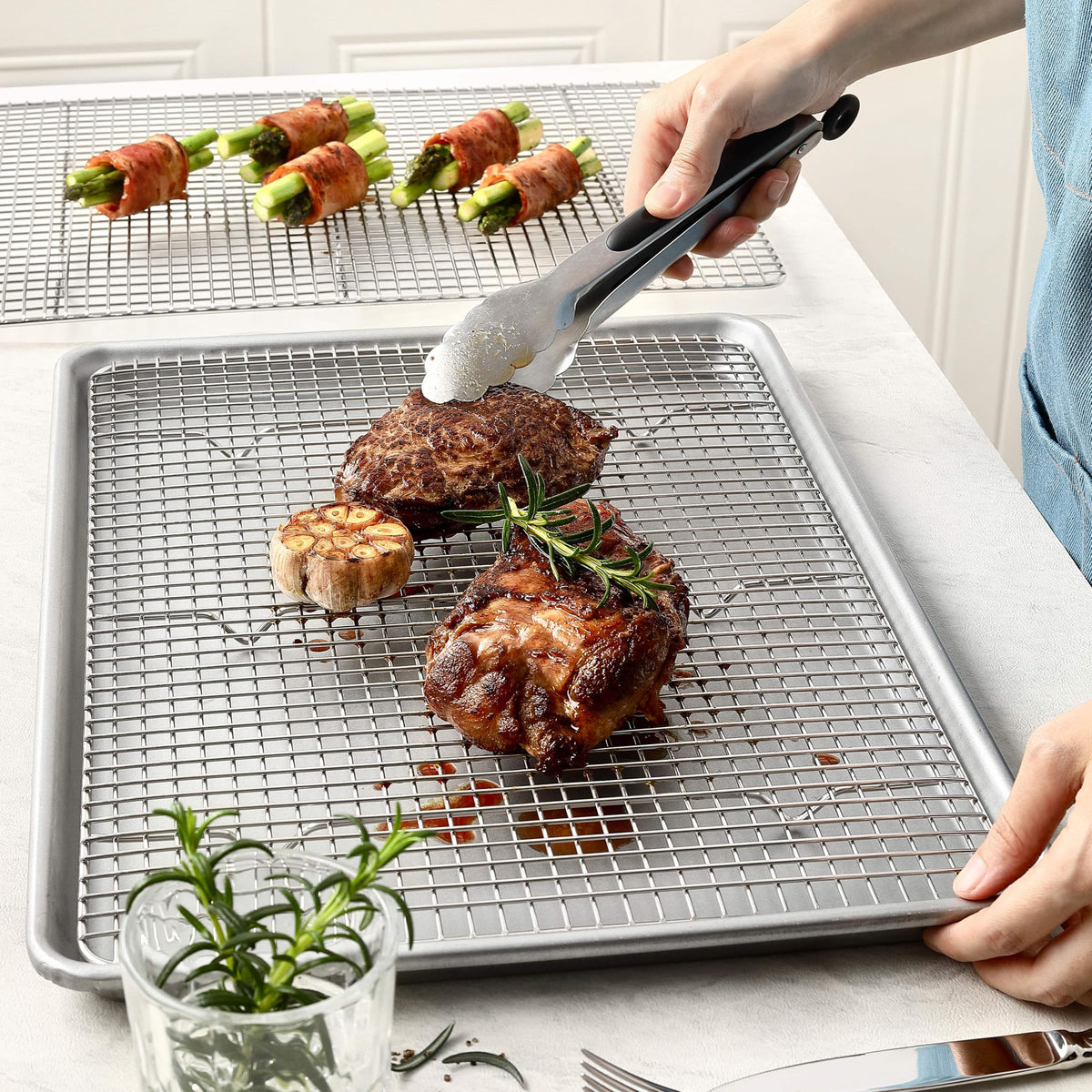 Spring Chef set of 2 racks expands home cooking options
