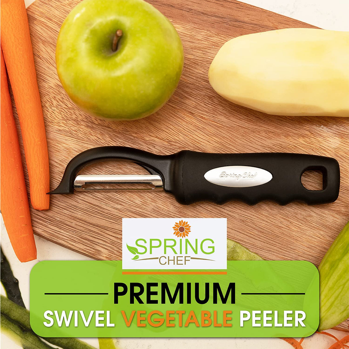 Spring Chef Soft Grip Handle close-up for comfortable control