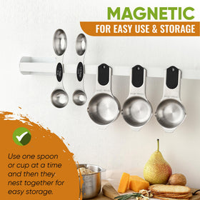 Spring Chef spoons and cups fit spice jars with precision.