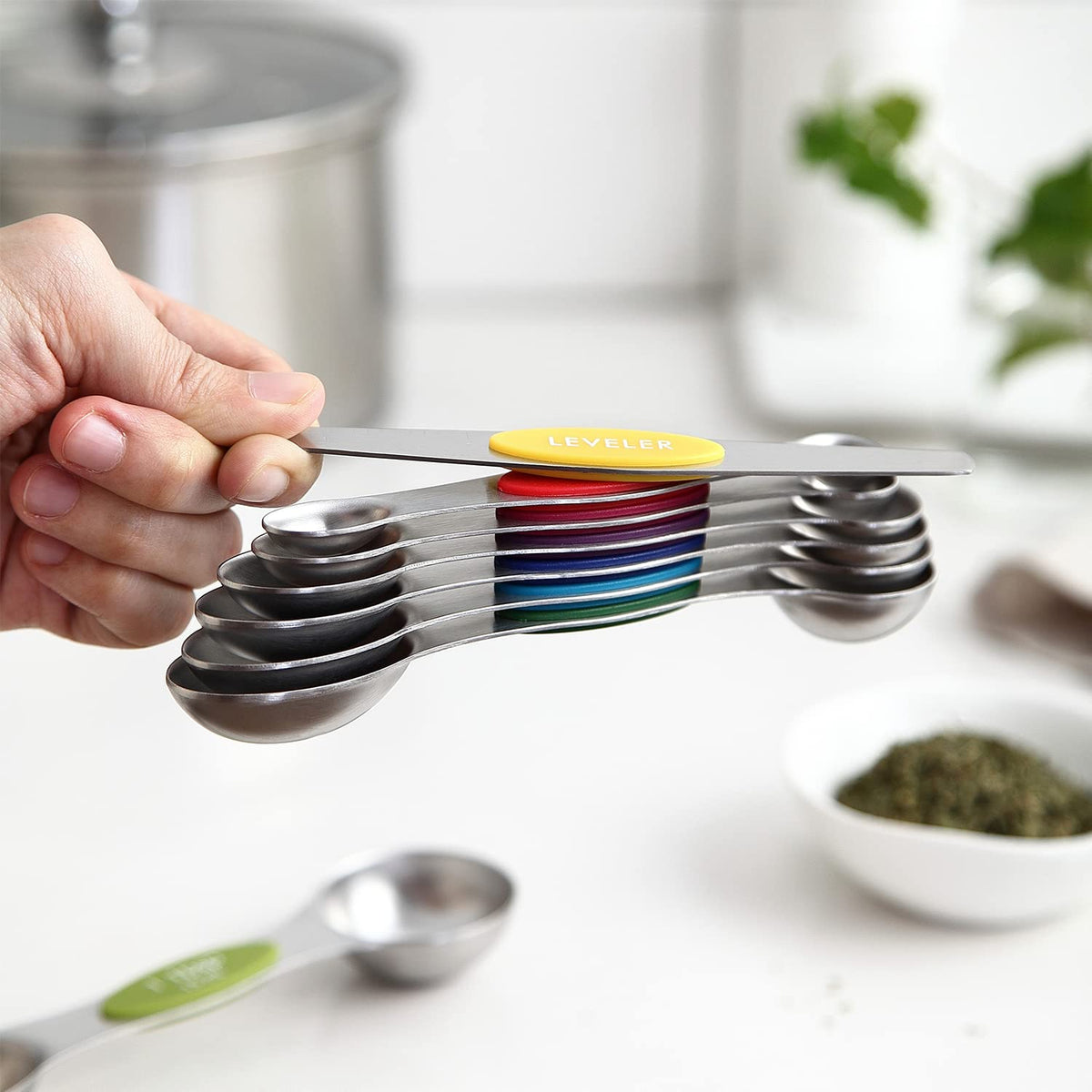Spring Chef stackable spoons save drawer space