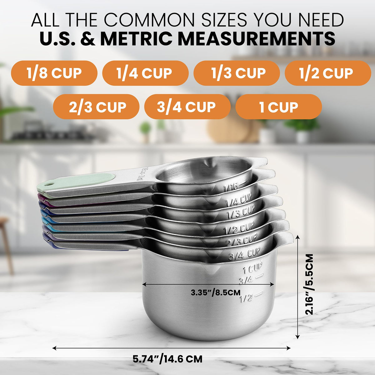Spring Chef stainless steel 304 cups resist rust for lasting performance.