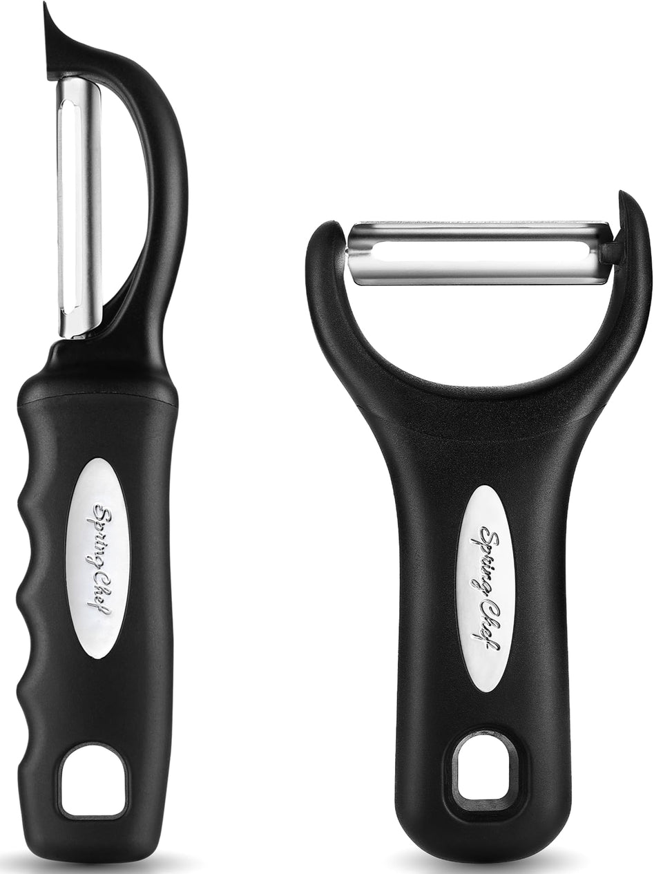 Spring Chef swivel and Y peeler duo ready for quick prep.