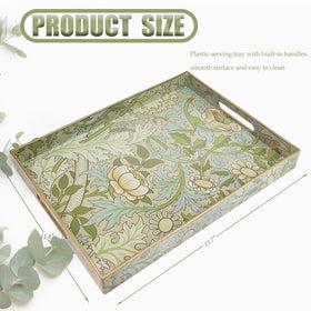 Spsyrine Dianthus tray in red, blue, and green to match decor.