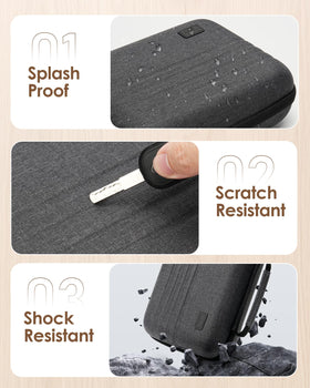 SQERO durable EVA shell resists impact during travel