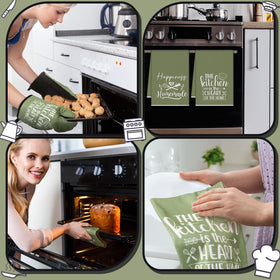 Sratte farmhouse green decor enhances daily cooking spaces with a cozy vibe