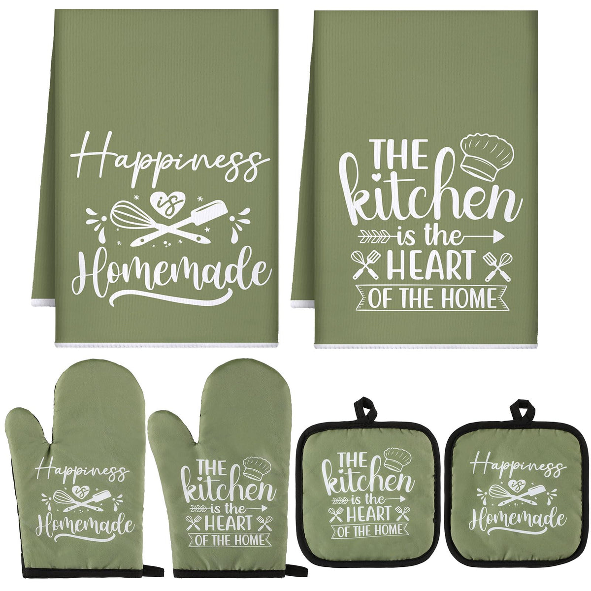 Sratte kitchen towels in green offering highly absorbent microfiber for quick spill cleanup