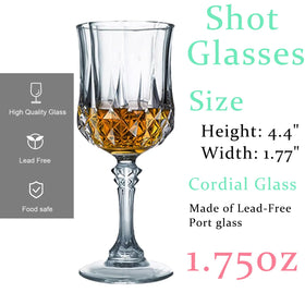 Srgeilzati crystal shot glasses, 1.75 oz for cocktails and after-dinner rituals.