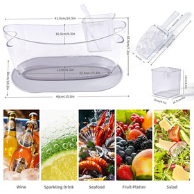 SRRUI boat-shaped ice bucket design maximizes ice contact for faster cooling.