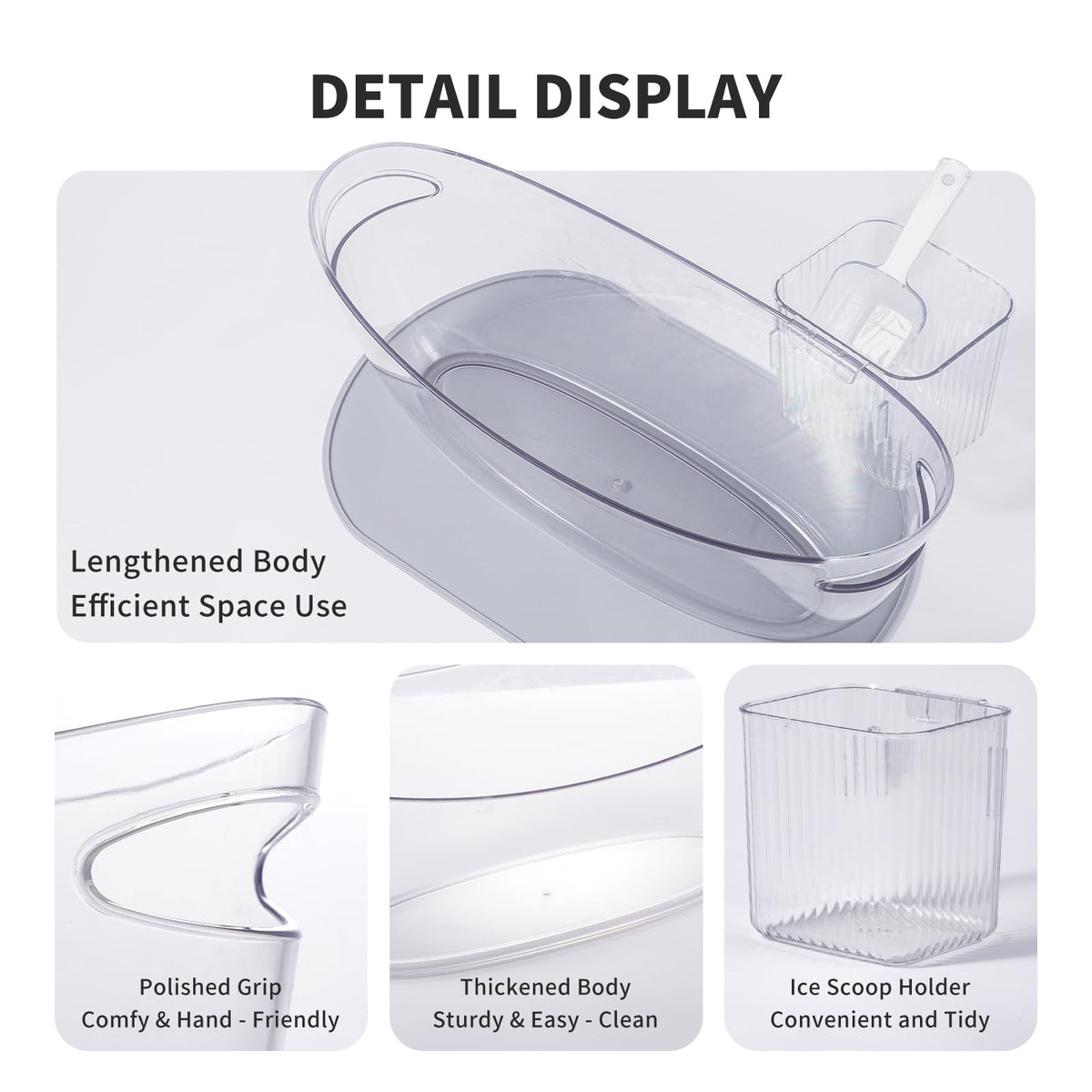 SRRUI clear wall design lets you monitor ice and replenishment.