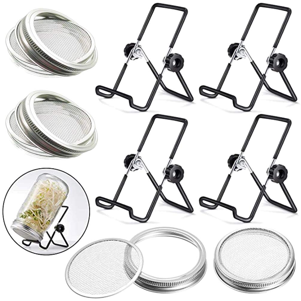 SRXES sprouting lid on a wide-mouth jar for easy at-home sprouts.