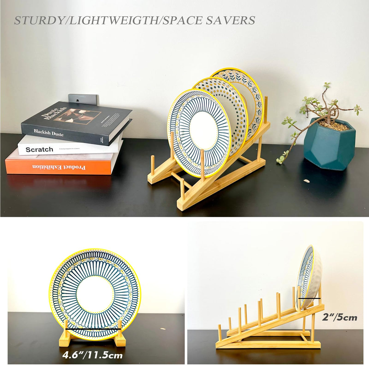SRYESA tilted display rack keeps items angled for better showroom visibility