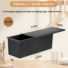 SS&CC loaf pan carbon steel body delivers durable, reliable heat.