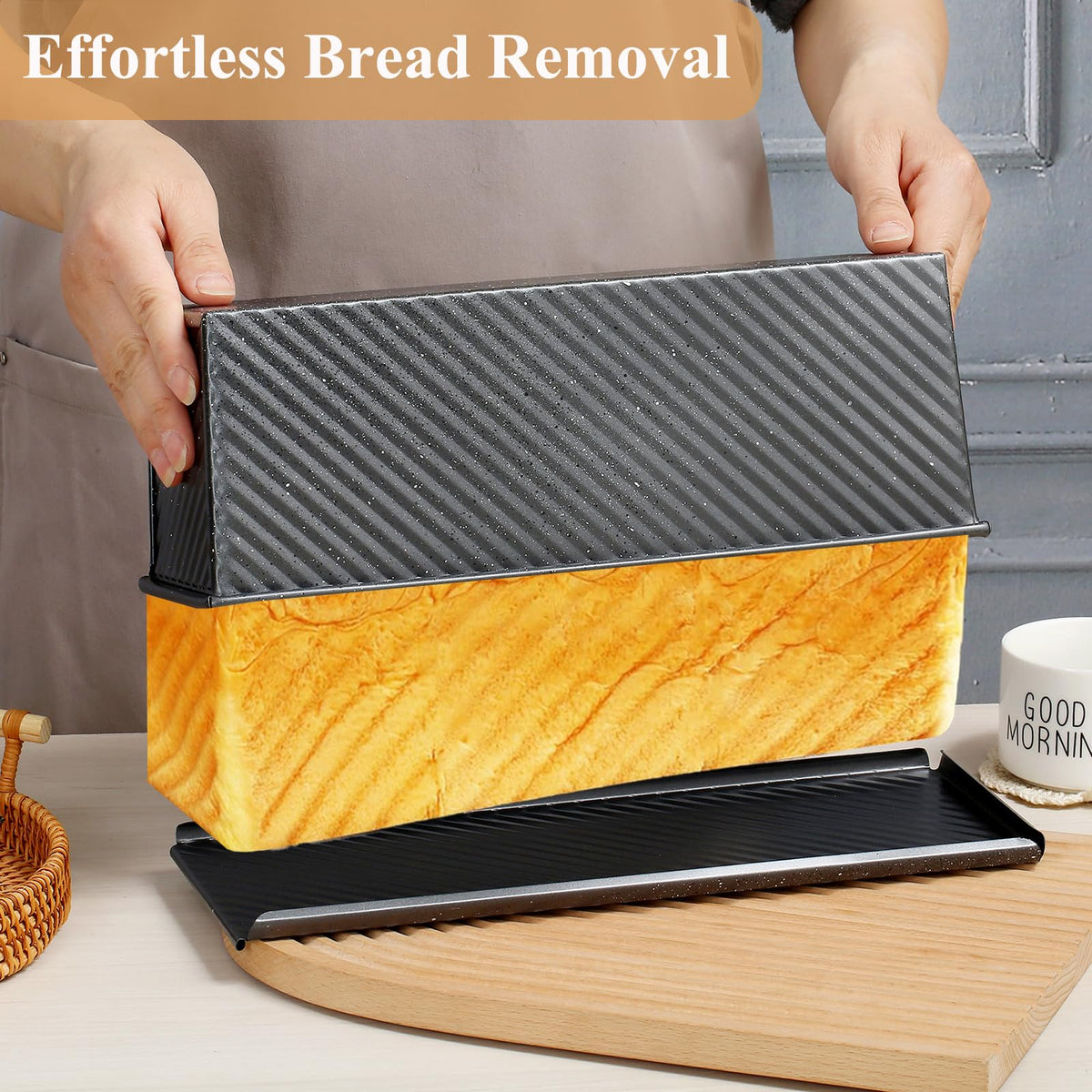 SS&CC loaf pan easy release for simple cleanup.