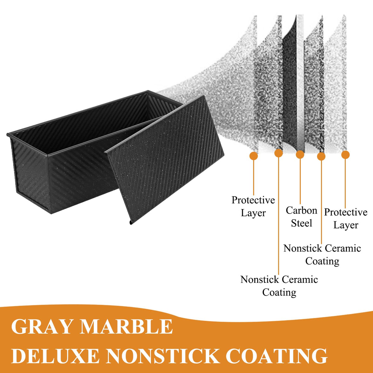 SS&CC loaf pan nonstick coating enables effortless bread release.