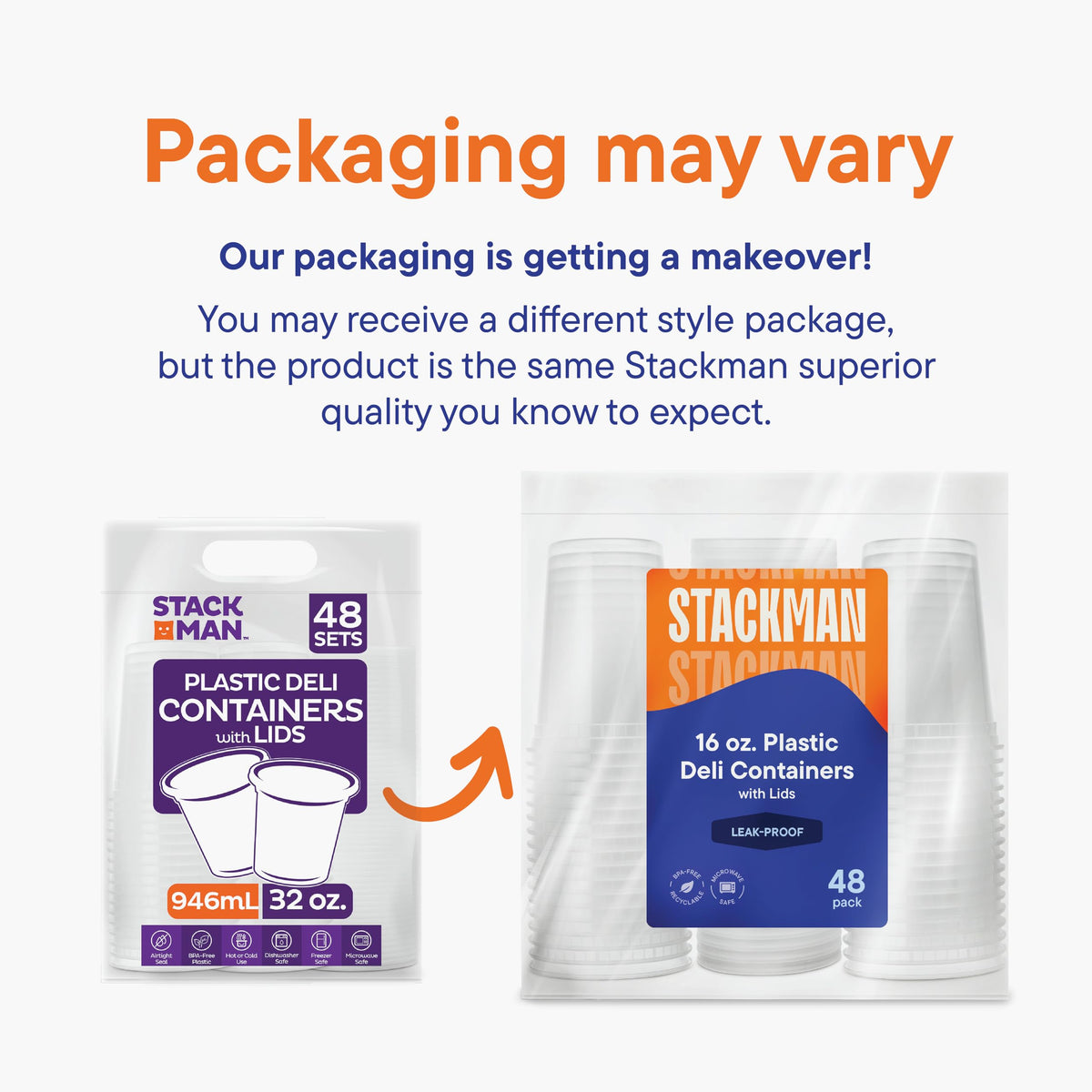 Stack Man BPA-free, phthalate-free 32oz container for meal prep
