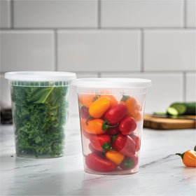Stack Man BPA-free 32oz microwave-safe container for reheating meals