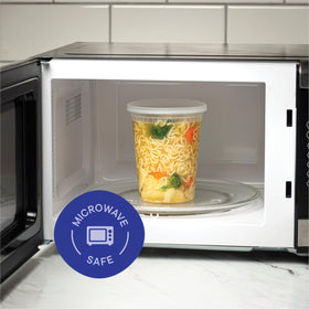 Stack Man stackable 32oz deli containers save fridge space