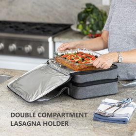 Expandable top compartment on Stack Store Plus More carrier adds space for extras.