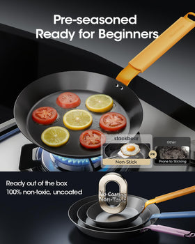 StackBear induction-ready skillet demonstrating versatile stove compatibility.