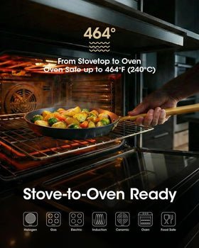 StackBear lightweight carbon steel pan easy to maneuver for quick breakfasts.