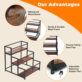 STAEVER bar and coffee area display shelf elevates home bar organization.
