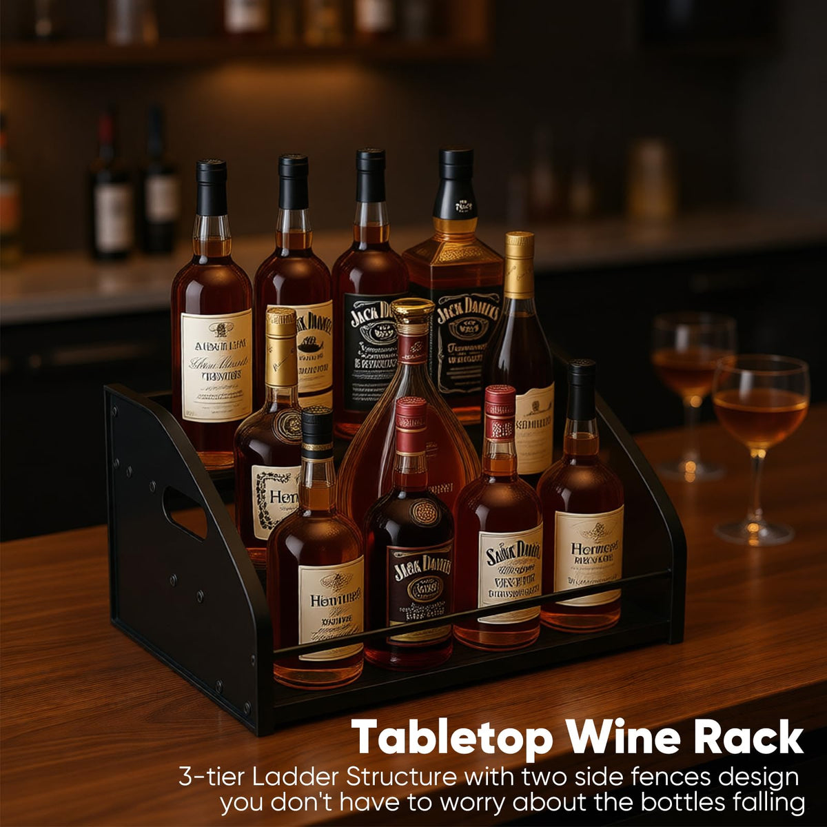 STAEVER coffee syrup rack assembled three-tier setup saves countertop space
