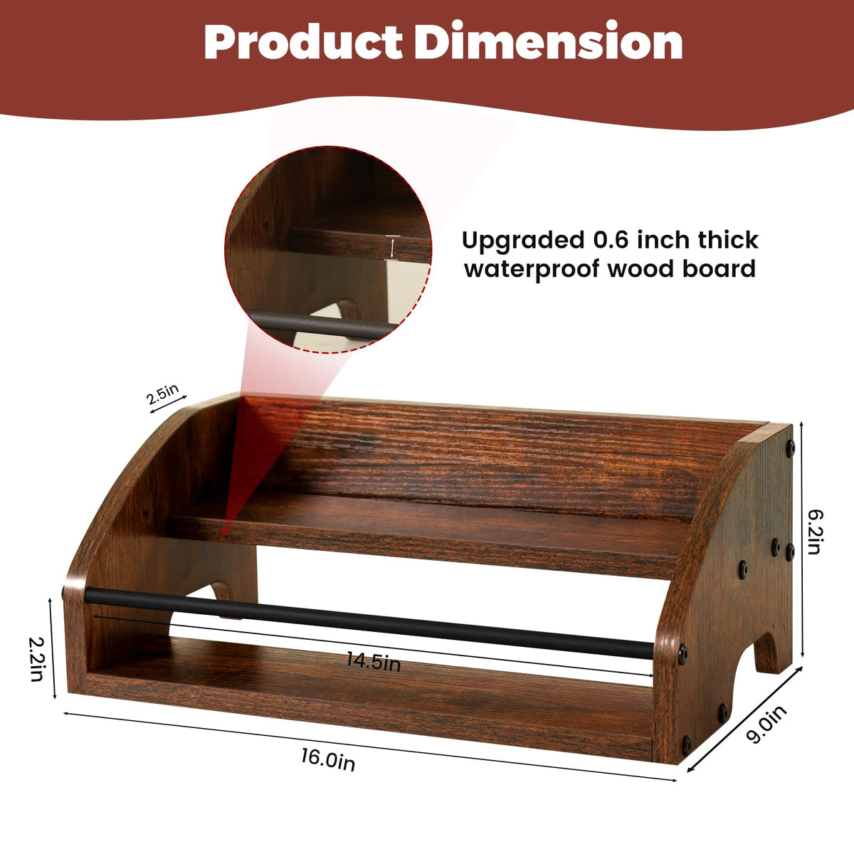 STAEVER mini-bar organizer stand adds compact storage for bottles.