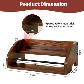 STAEVER mini-bar organizer stand adds compact storage for bottles.