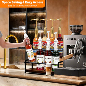 STAEVER spice rack on kitchen shelf for easy access to jars