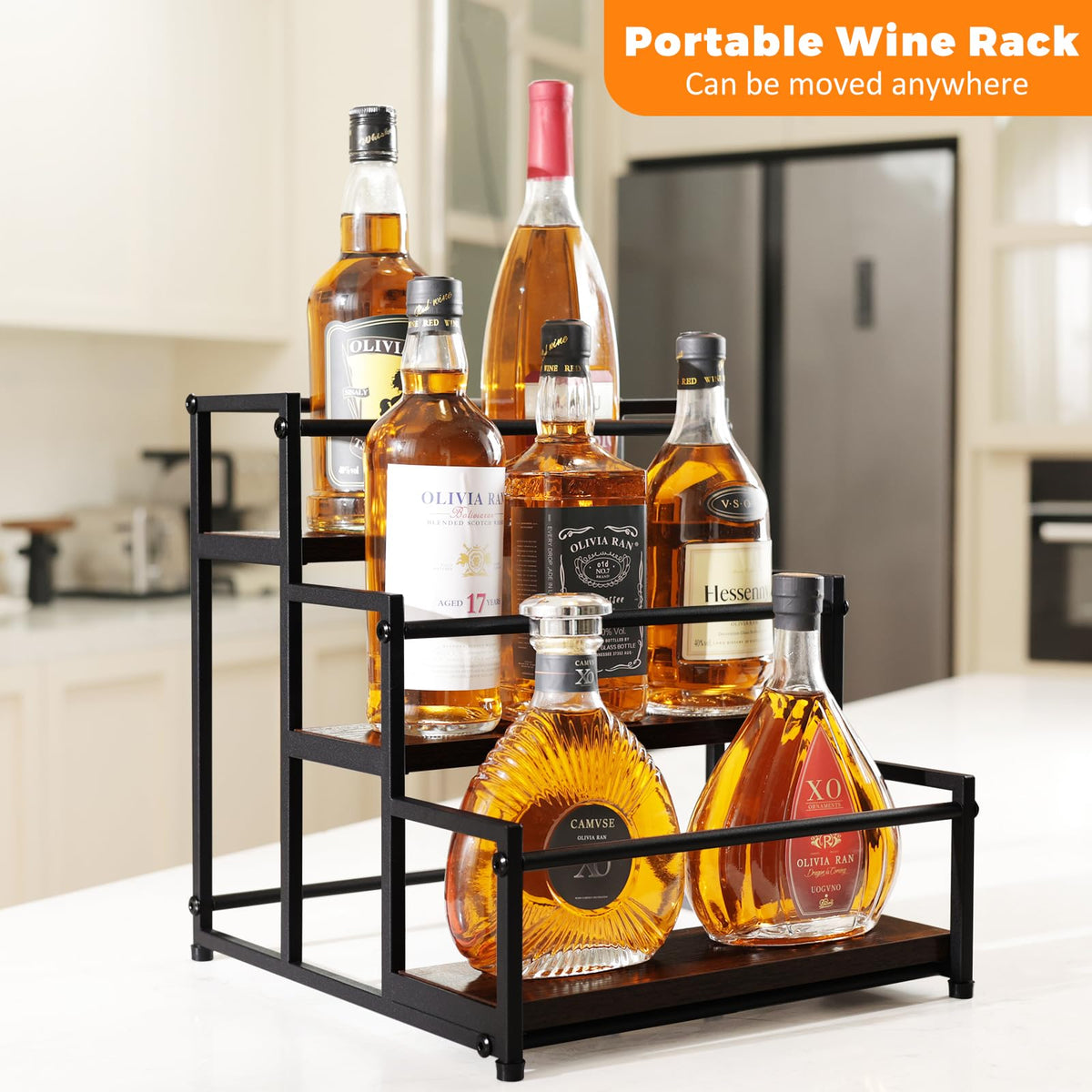 STAEVER syrup-pump-ready design allows easy dispensing while bottles stay on rack.