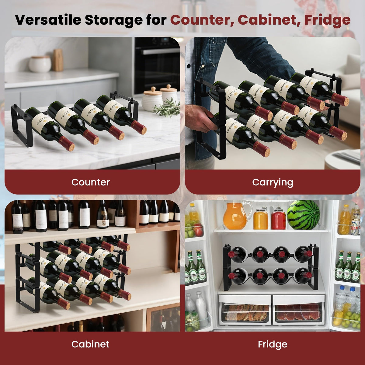 STAEVER rack installed in cabinet for pantry organization