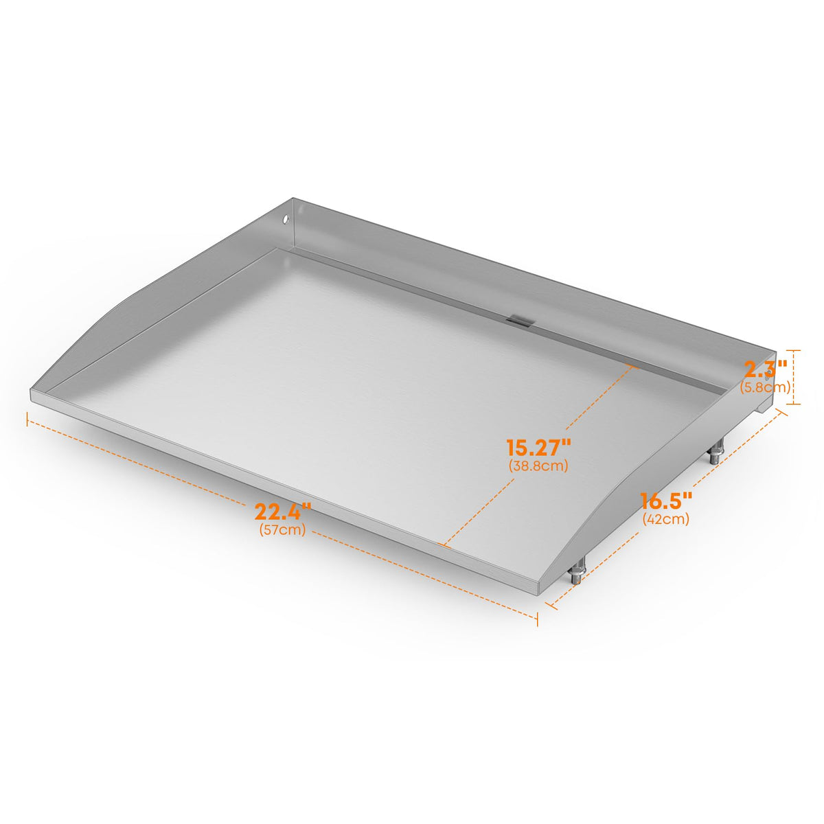 Stanbroil stainless steel surface enables easy cleaning and lasting durability.