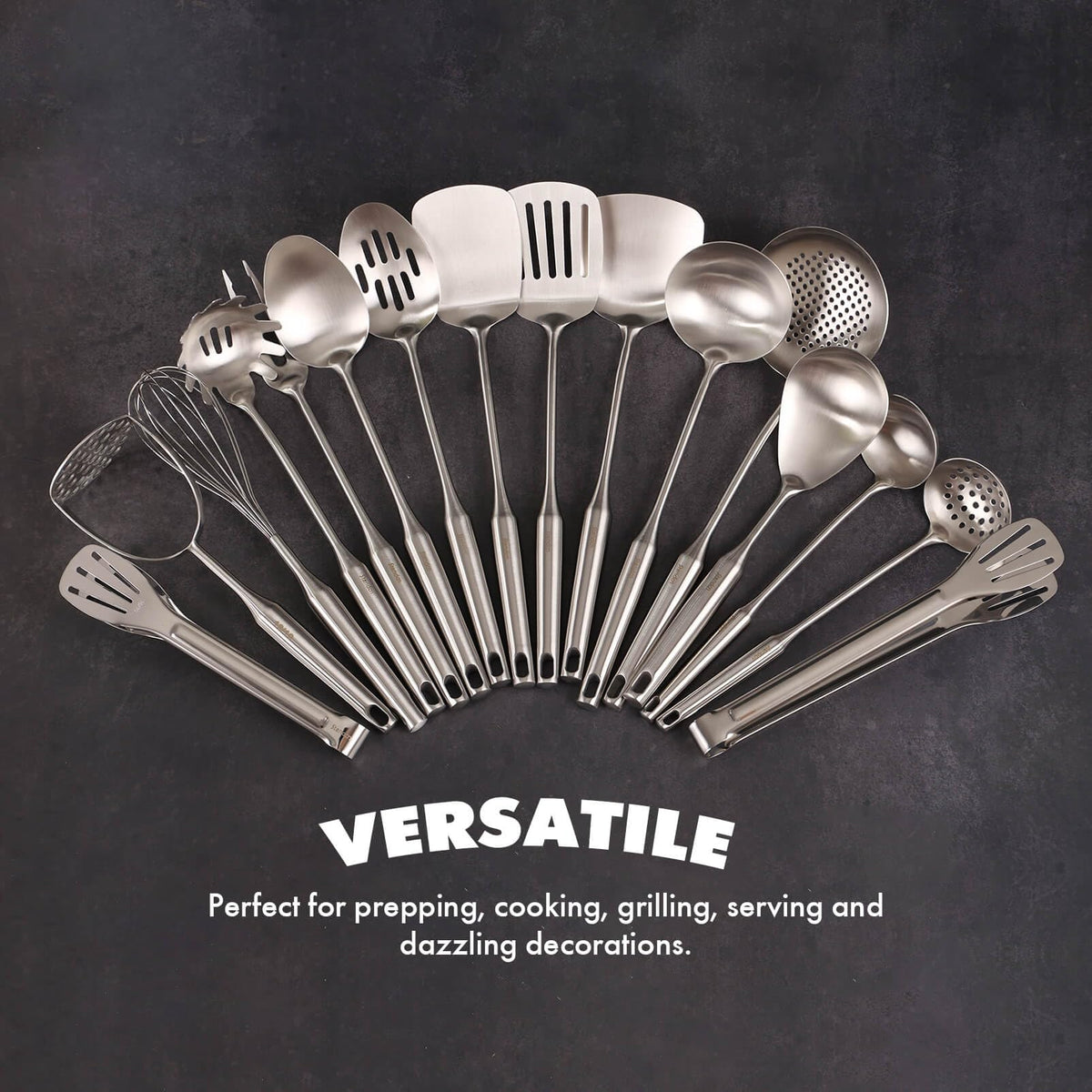 Standcn serving spoon for reliable serving and portioning.