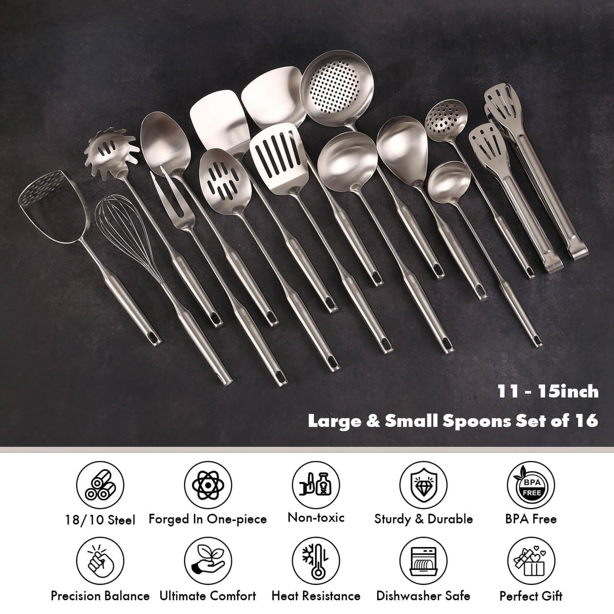 Standcn tongs for secure gripping and precise turning while cooking.