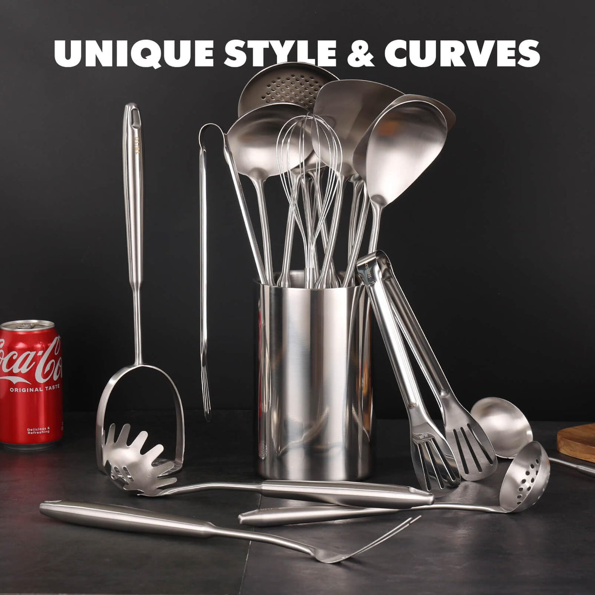 Standcn potato masher designed for fluffy mashed potatoes