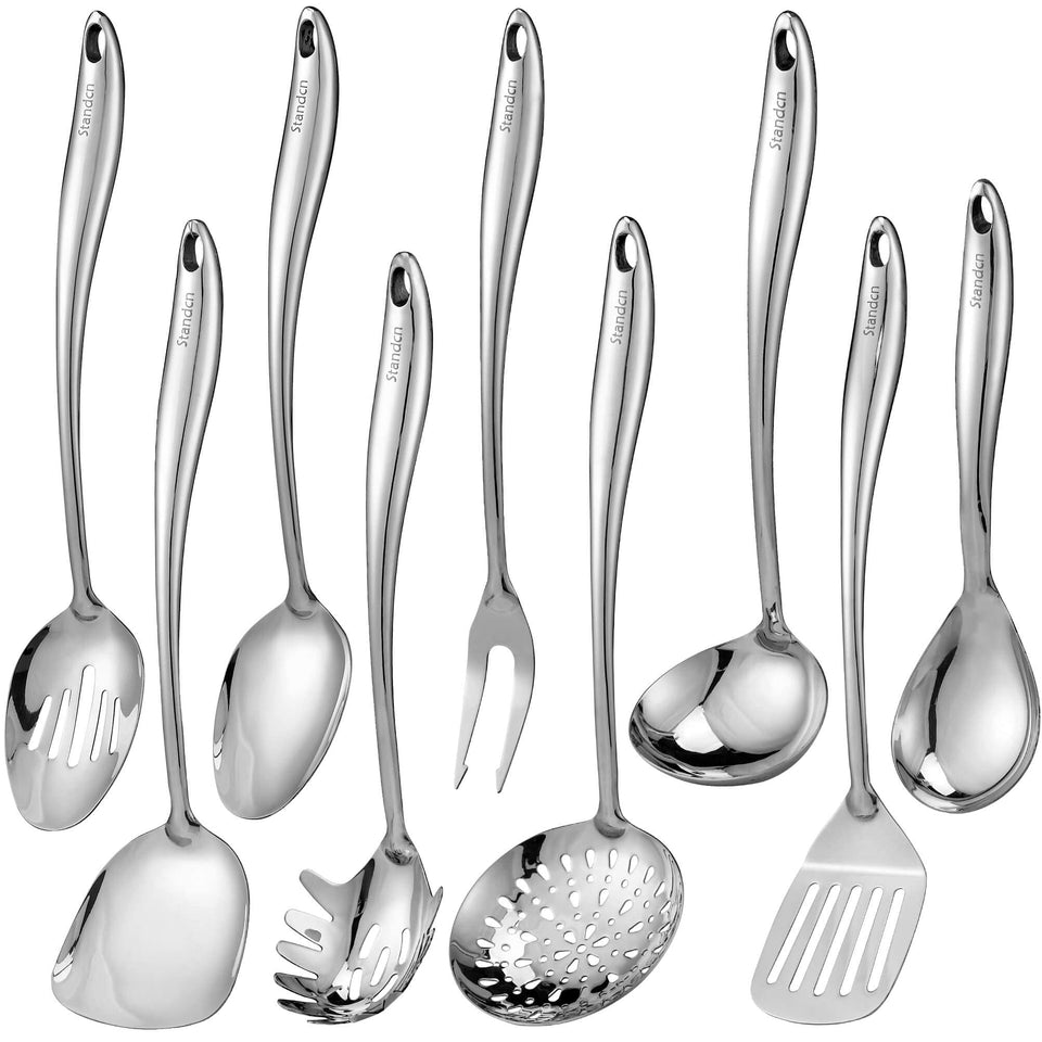 Standcn meat fork for firm, clean serving and carving.