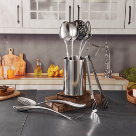 Standcn double wall utensil holder dishwasher-safe design cleans easily after busy meal prep