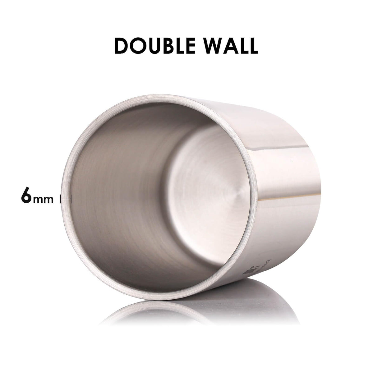 Standcn double wall utensil holder top view reveals wide mouth for spatulas and ladles