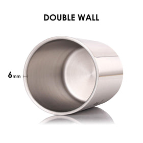 Standcn double wall utensil holder top view reveals wide mouth for spatulas and ladles