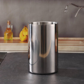 Standcn double wall utensil holder with utensils demonstrates upright organization for quick access