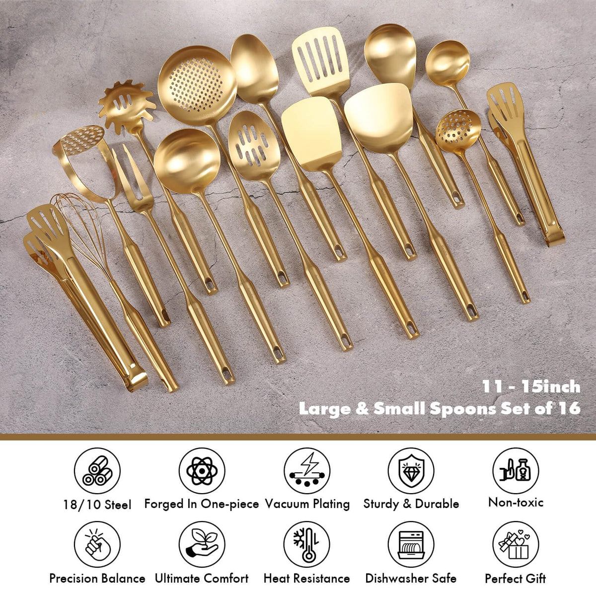 Standcn gold utensils masher sturdy design for quick potato mash and soft texture control