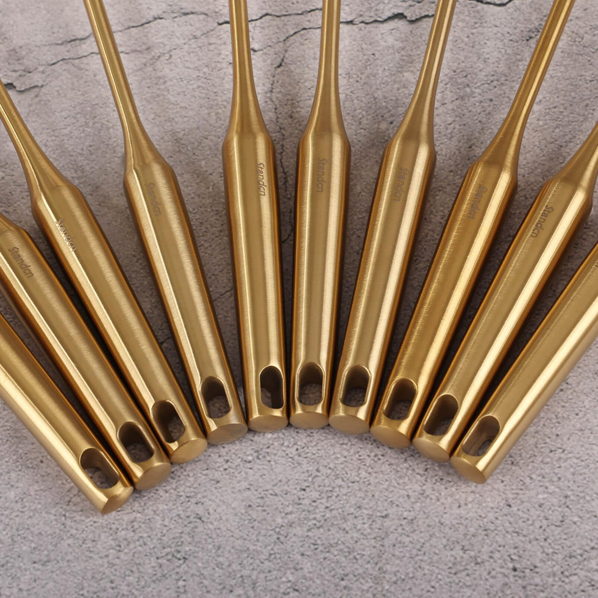 Standcn gold skimmer efficient draining and skimming for pasta and fried foods