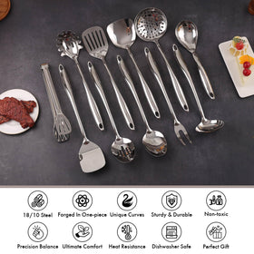 Standcn meat fork for secure flips and carving with control.