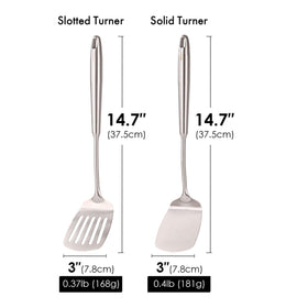 Standcn solid turner for precise flipping and stirring with balanced feel